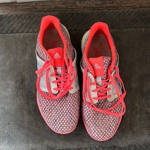 Adidas shoes. I have too many. Love the color but I have others I wear more.